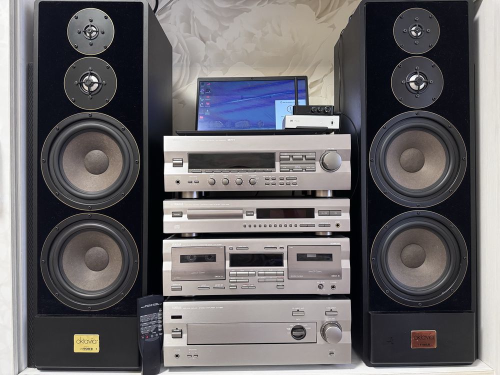 Музыкальный центр Yamaha+акустика Fisher Oktavia 600