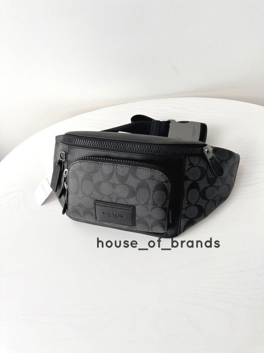 COACH Track Belt Bag Чоловіча шкіряна сумочка бананка мужская сумка