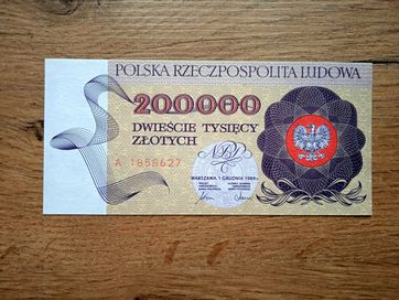 200000 zł 1989 - A - UNC