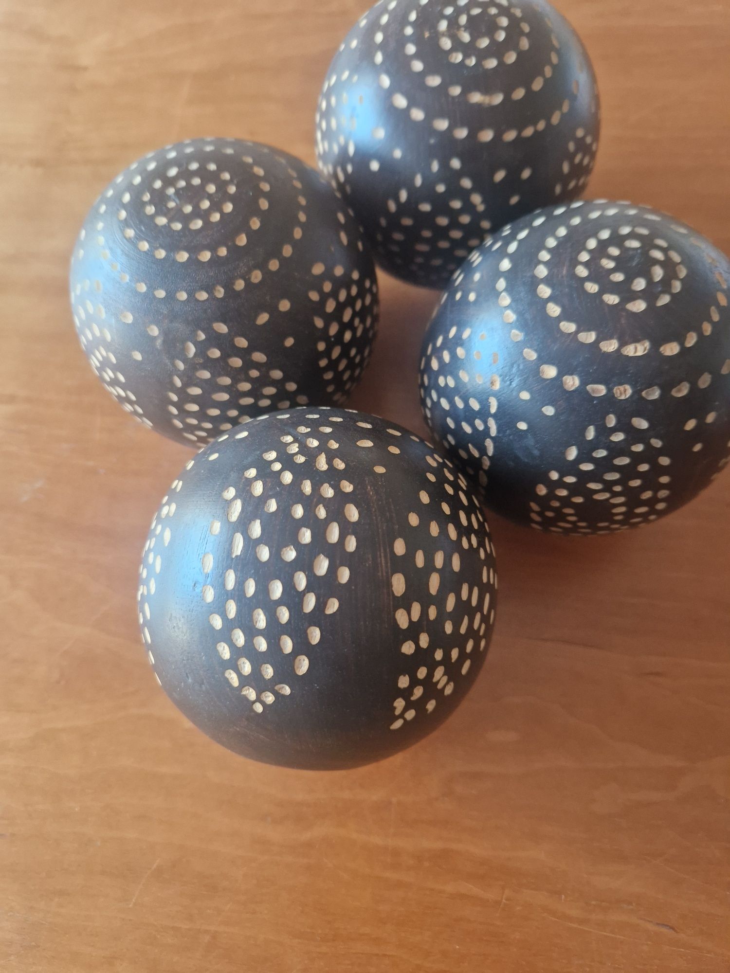 Bolas decorativas de madeira para centro de mesa