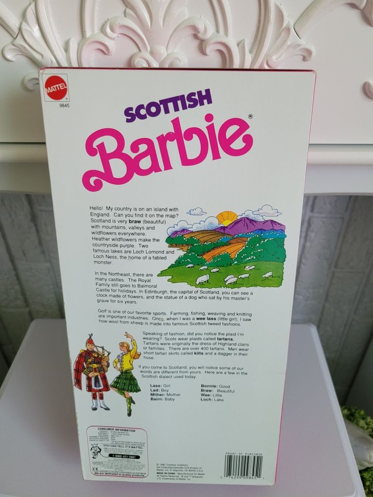 Barbie Lalki Świata Dolls of the World Scottish Unikat NRFB