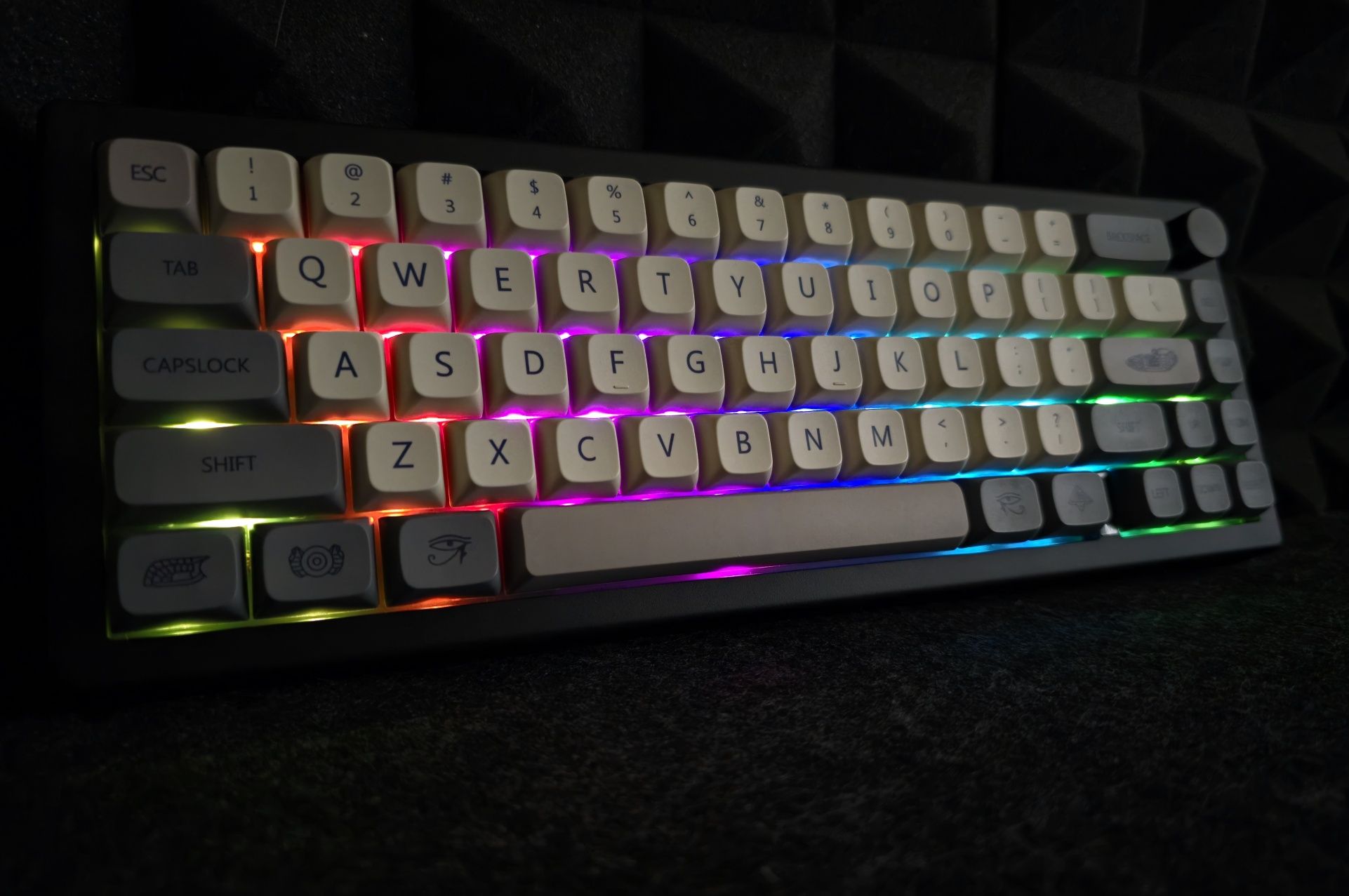 Кастомна механічна бездротова клавіатура GMK67 2,4 ГГц Silent Lemon V2