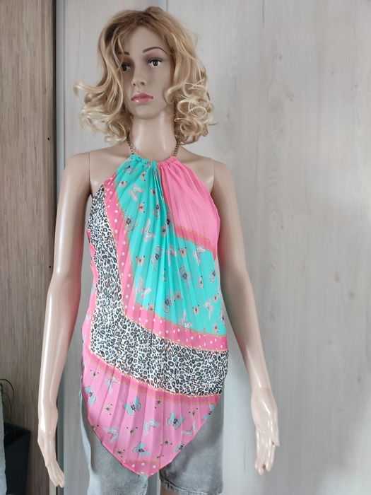 Bluzka damska firmy By Julien Macdonald, roz Xl, dekolt halter , mięto