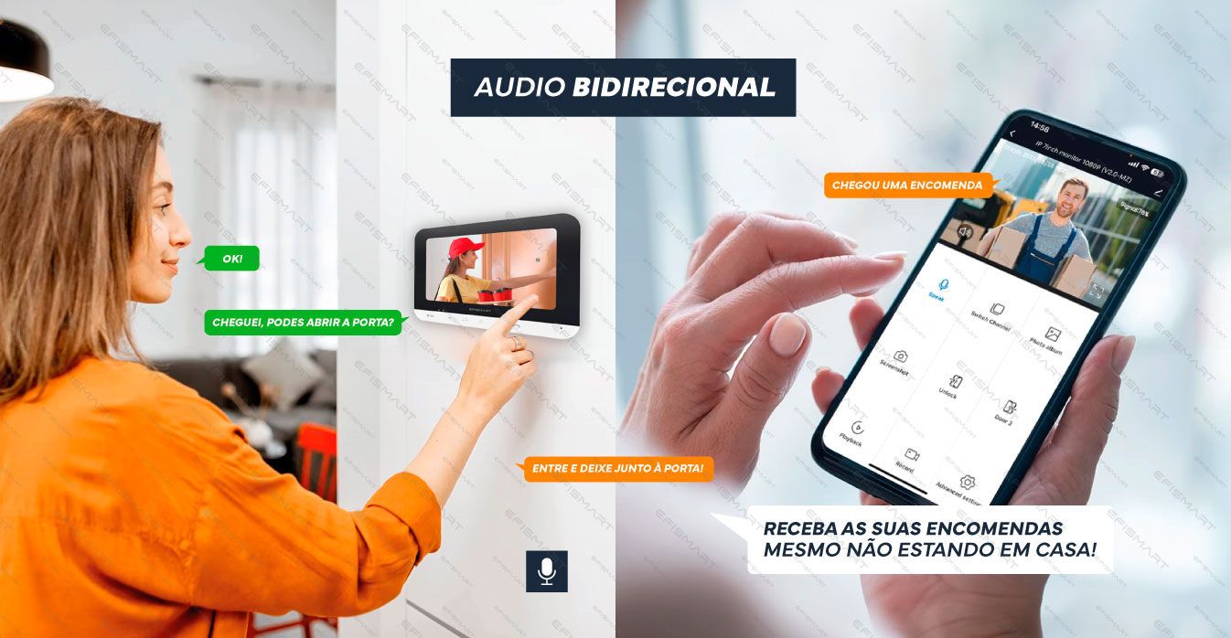Vídeo Porteiro Monitor 7" HD TFT|P. Externo 2MP HD Tuya  VP296