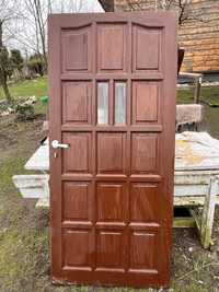 Drzwi zewnętrzne, drewniane 203x94, lewe