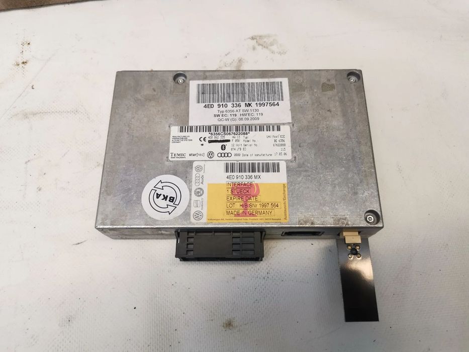 Moduł Sterownik Bluetooth AUDI A6 C6 A8 4E0910336MX
