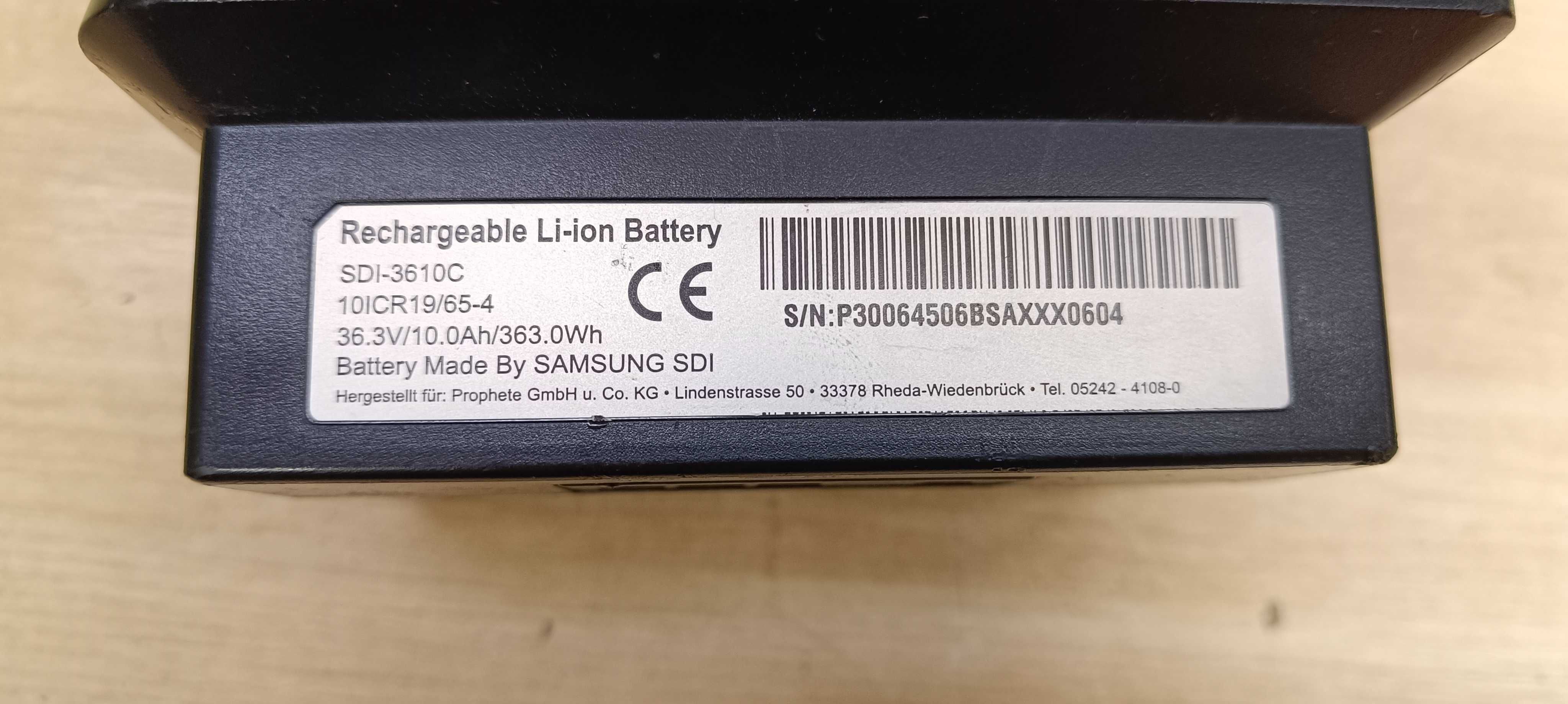 Батарея SAMSUNG SDI -LI-ON 36.3V -10Ah