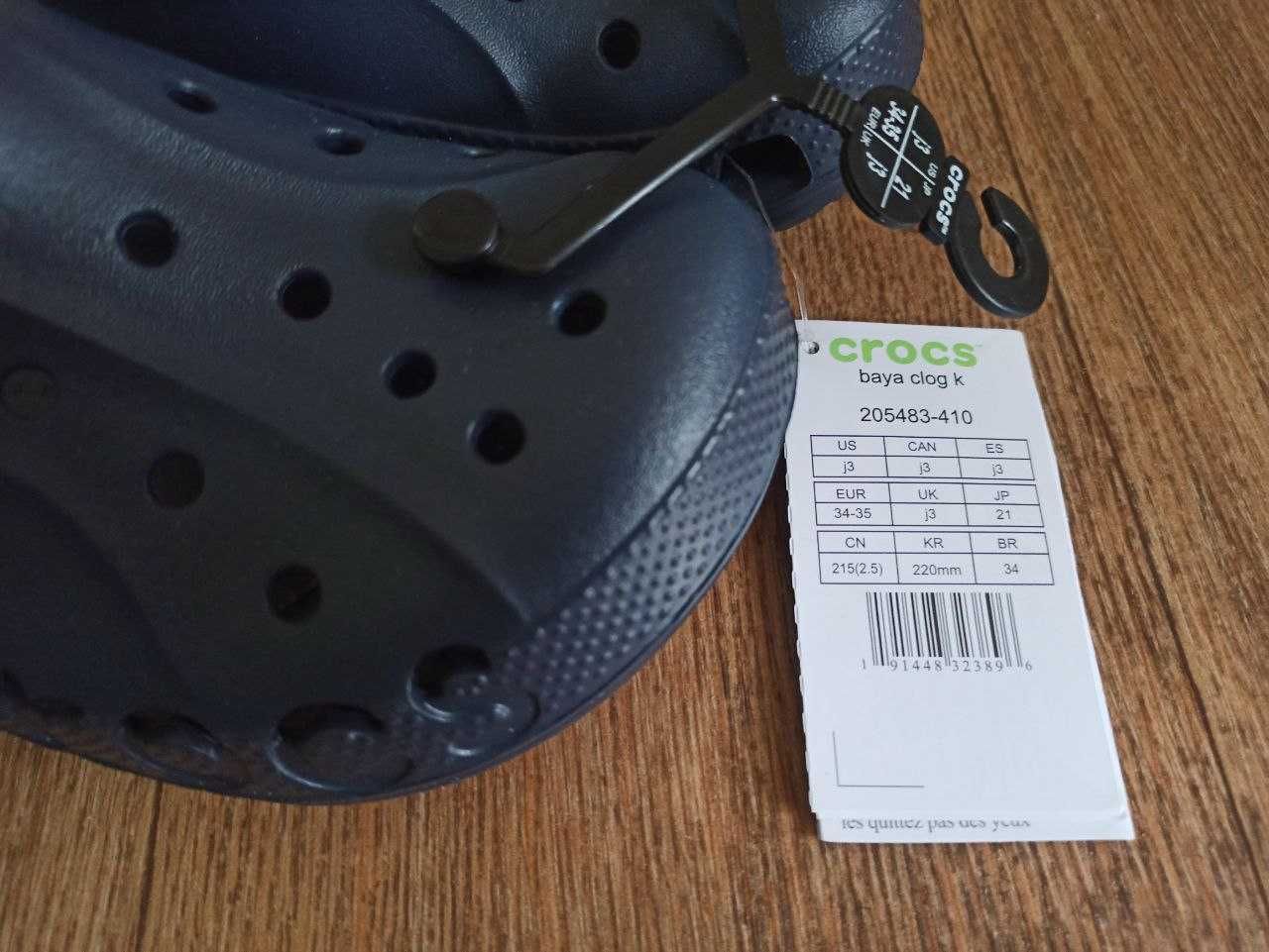 Крокс сабо Crocs baya clog k Unisex, J3, (EUR 34)