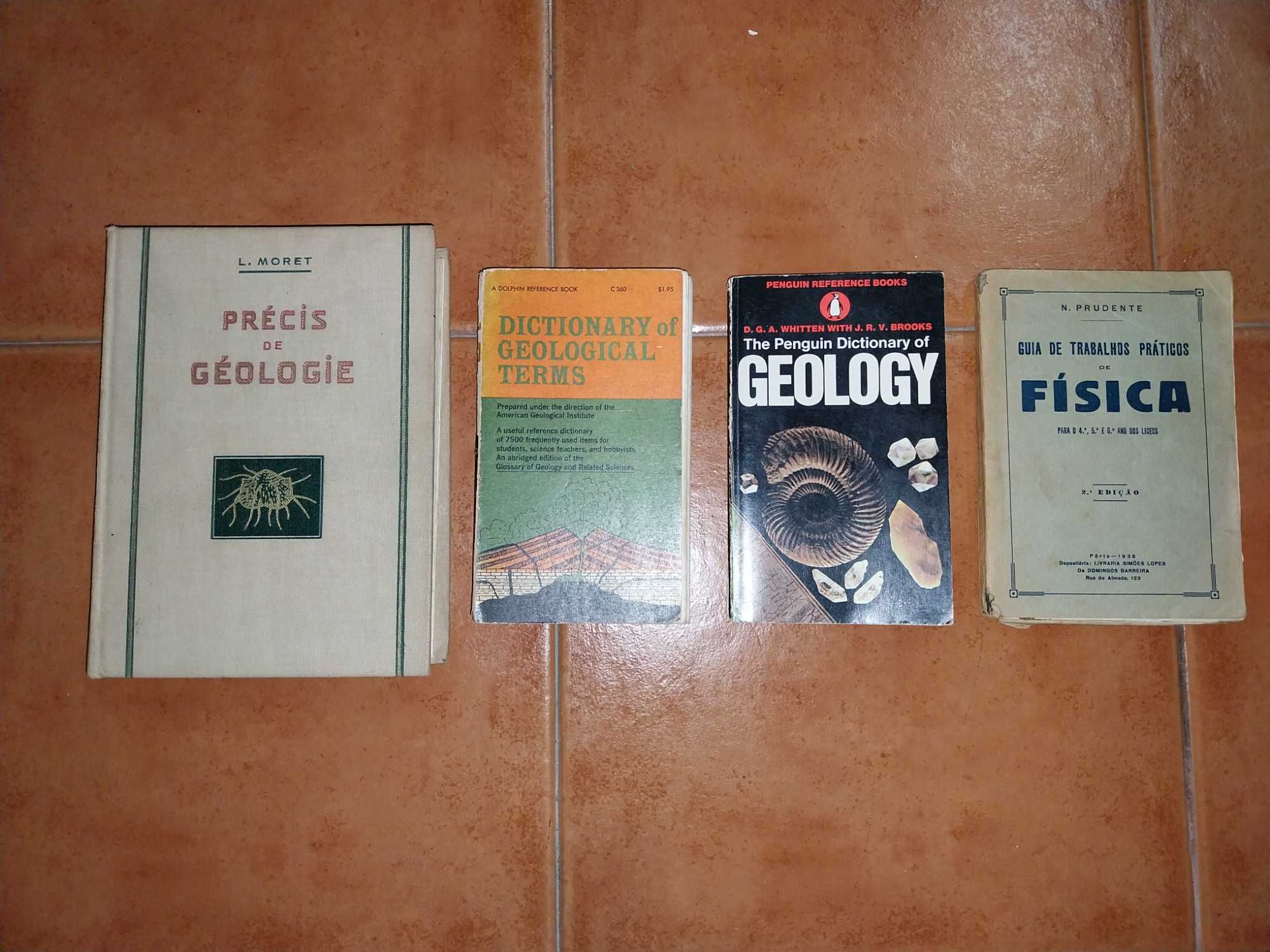 Livros geologia, geografia, botânica, ciência naturais