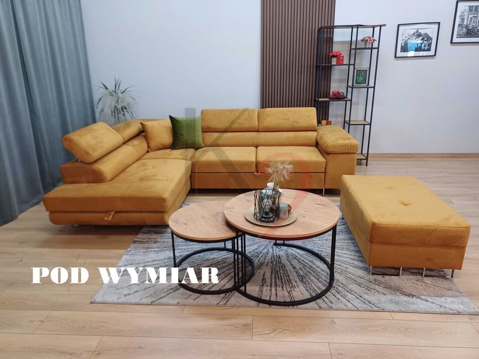Narożnik Arteon rogówka kanapa POD WYMIAR łóżko sofa USB  +GRATIS