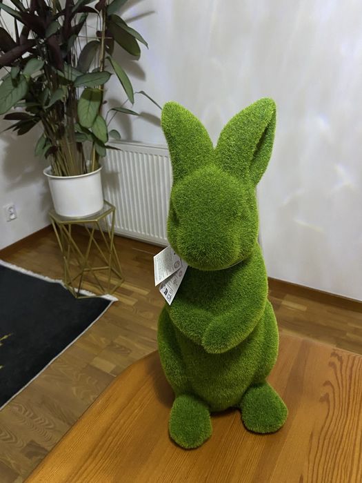 Zajac cieżki duzy - zielony 42 cm