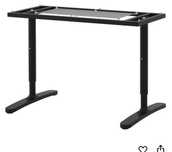 IKEA BEKANT podstawa do biurka, nogi, czarny, 120x80 cm