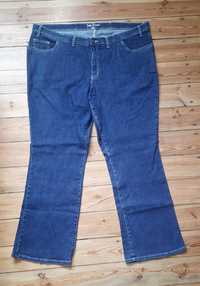 Damskie bawełniane jeansy spodnie dzwony  Bonprix rozmiar 52