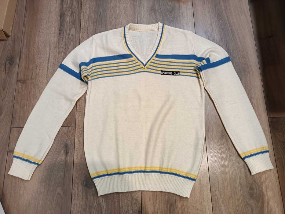 Sweter męski M akryl-wełna