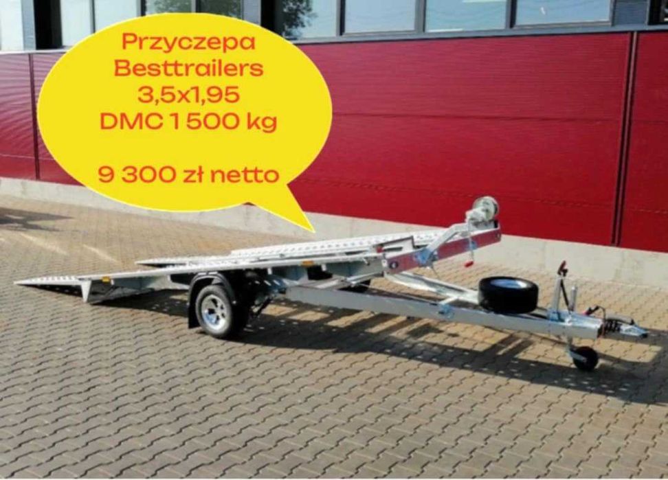 Laweta Przyczepa Uchylna Besttrailers DMC 1500kg 10" Kat B Nowa FV 23%