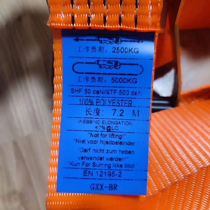 Pasy TIR 7,2m cena za 10szt