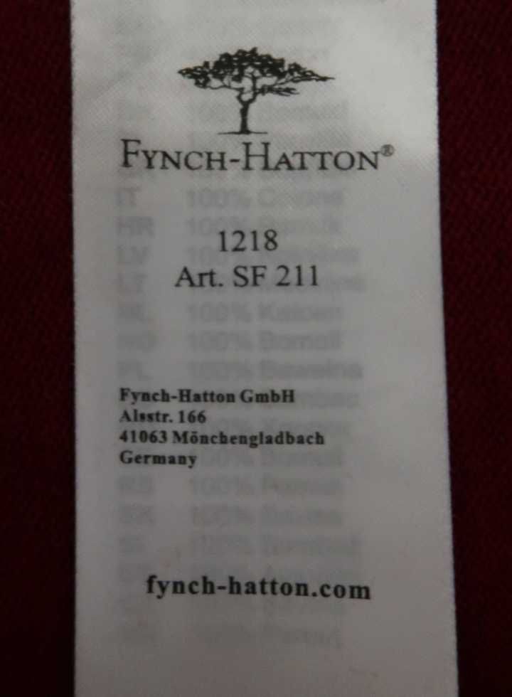 Fynch-Hatton czerwony sweter męski w serek Rozmiar XL premium