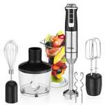 BLENDER MIKSER RĘCZNY 1500W SREBRNY LED + kielich akcesoria Kd4110