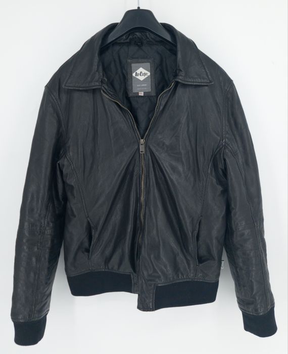 Kurtka skórzana bomber czarny Lee Cooper XXL