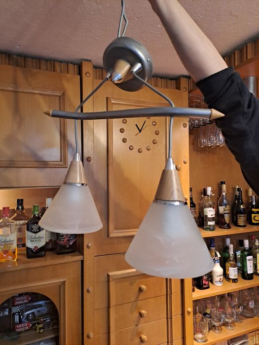 Żyrandol wiszacy 2 klosze