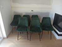 Tapicerowane krzesła TORINO zielony welur