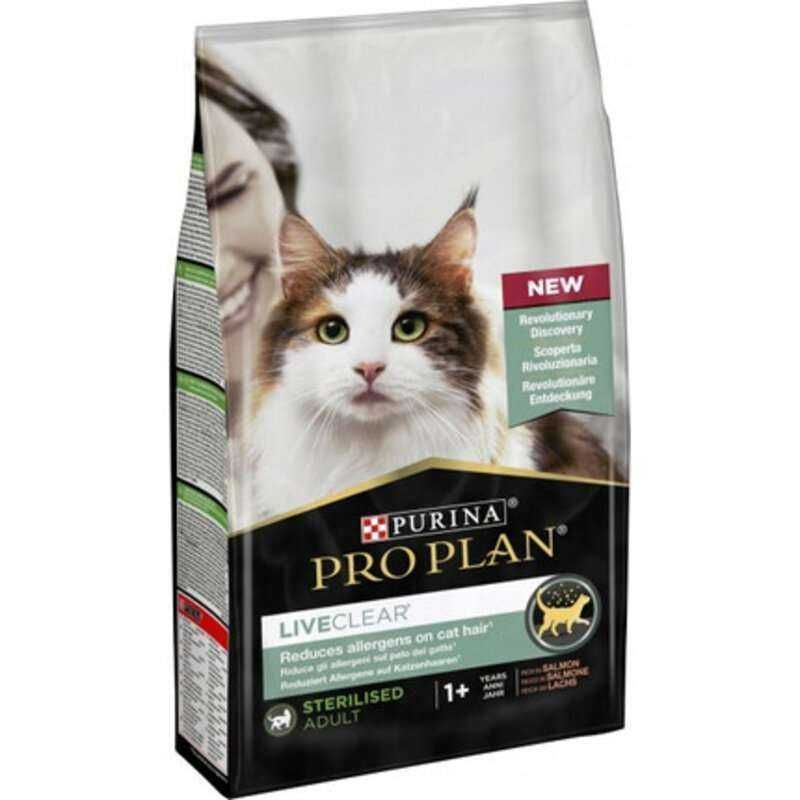 Pro Plan LiveClear 1,4 кг корму для зниження алергенів у котів. 3 Види