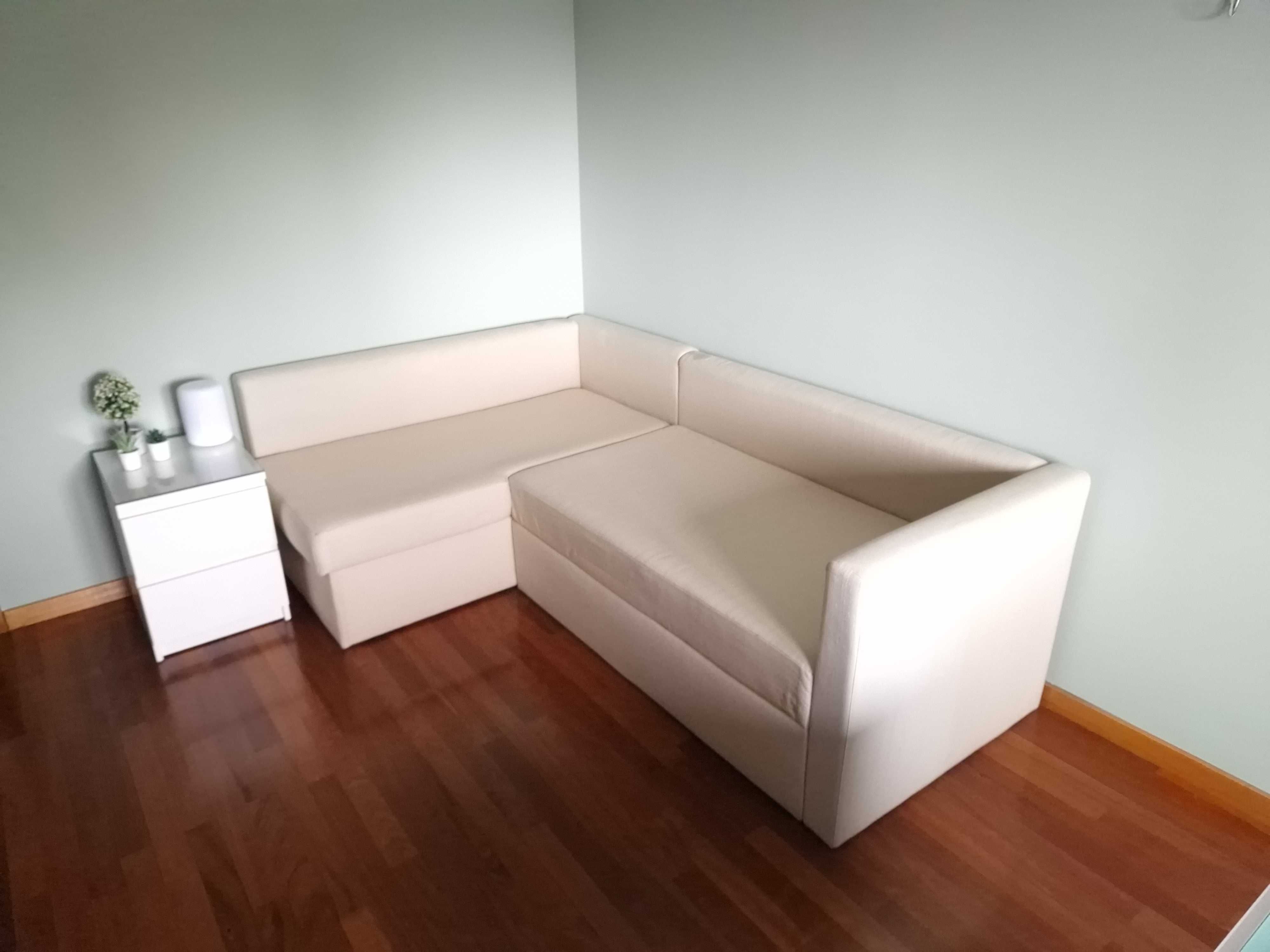 Sofá-cama de canto c/arrumação ikea FRIHETEN