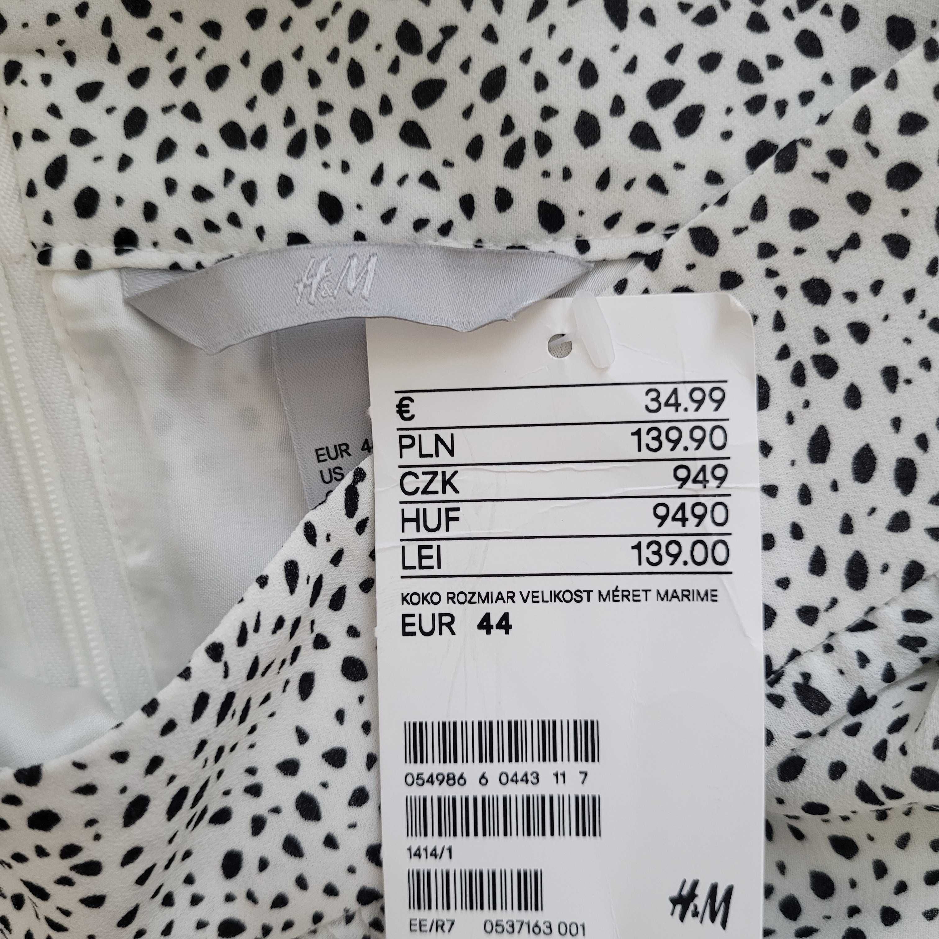 NOWA spódnica H&M falbanki rozszerzana 44 / XL / XXL - pas 86 cm