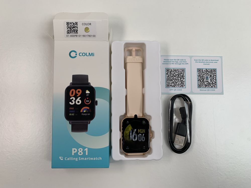 Smartwatch COLMI P81 – Ecrã HD, Chamadas Bluetooth, Saúde e Fitness