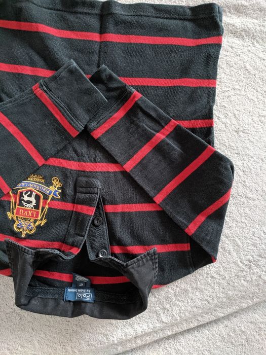 bluzka polo w paski z kołnierzykiem Ralph Lauren na 4 lata