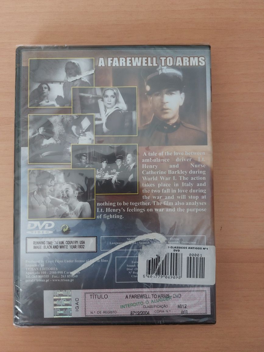 DVD NOVO e SELADO - " A Farewell To Arms "