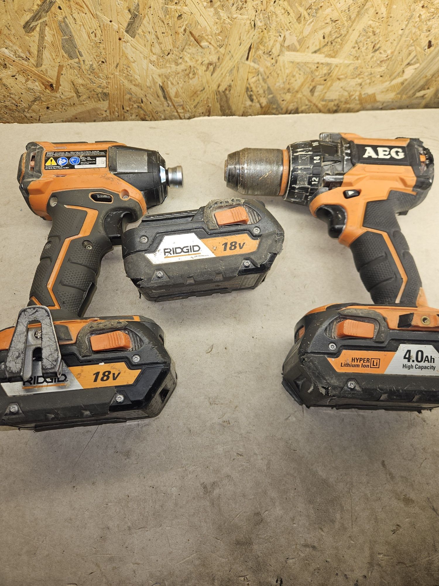 Ridgid AEG komplet narzędzi wkrętarka udarowa impakt brushless 18v
