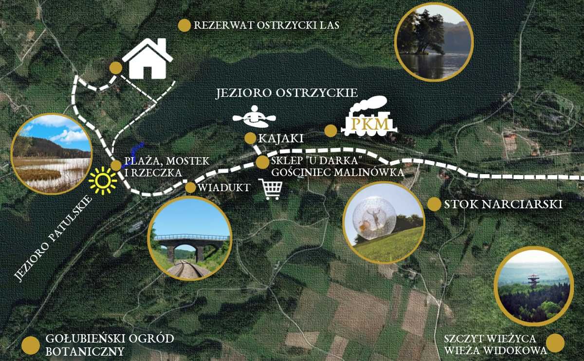 Domek na wynajem Kaszuby Wieżyca blisko jeziora i lasu Sauna Balia