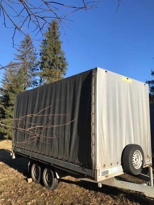 Причіп бу двохвісний  HUMER P420 TBS Бортовий-тентований