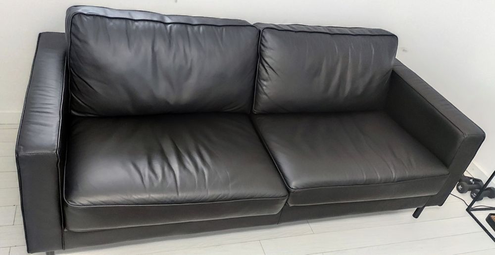Sofa naturalna skóra .