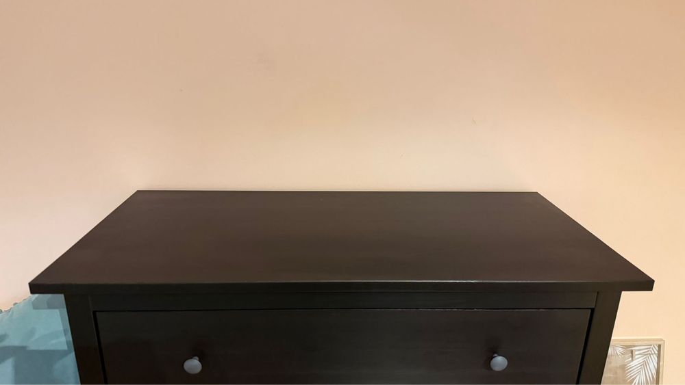 Cómoda  3 gavetas, preto castanho -IKEA)