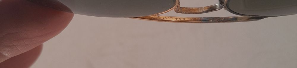 Antigos óculos Ray-Ban Aviator originais banhados a ouro