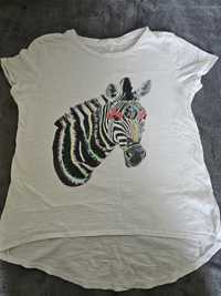 T-shirt zebra h&M roz. 10-12 l 146-152