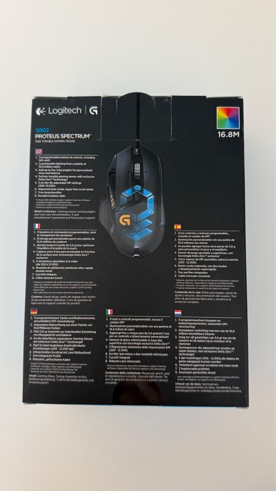 Logitech rato g502 proteus spectrum