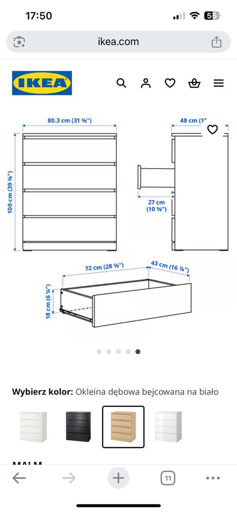 Komoda Ikea Malm
