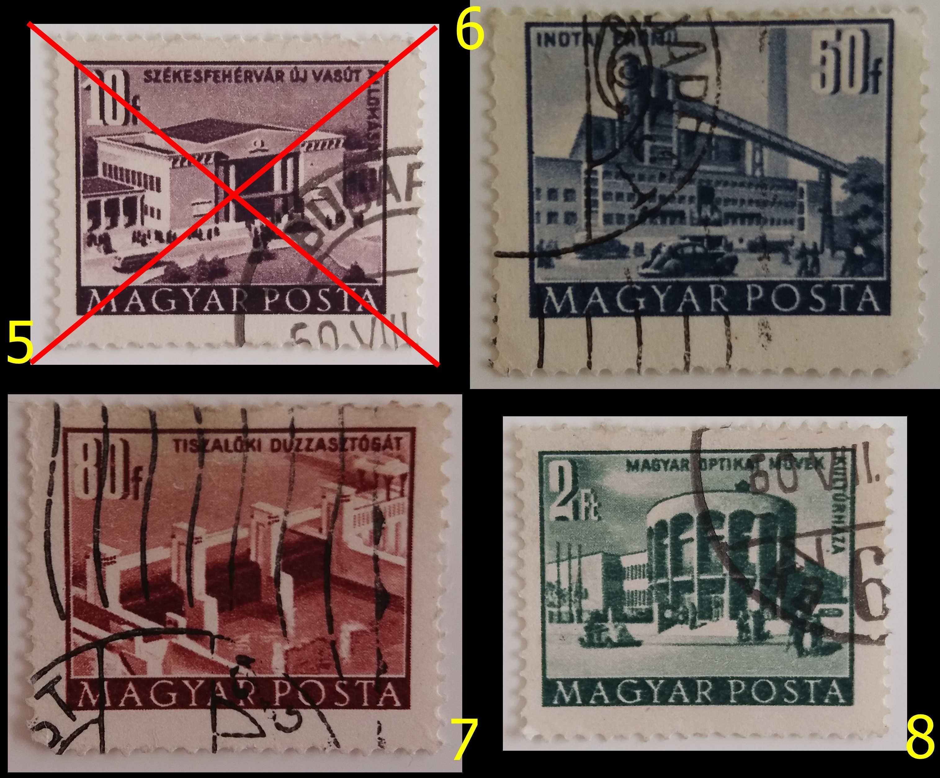 Znaczki pocztowe, Węgry 1951-61, 20 sztuk
