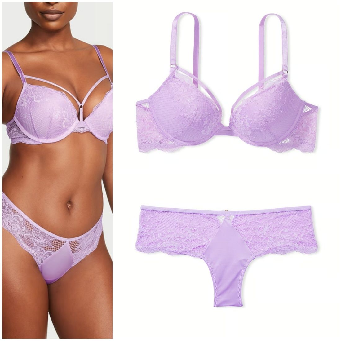 Victoria's secret  комплект белья 34С/ С,М