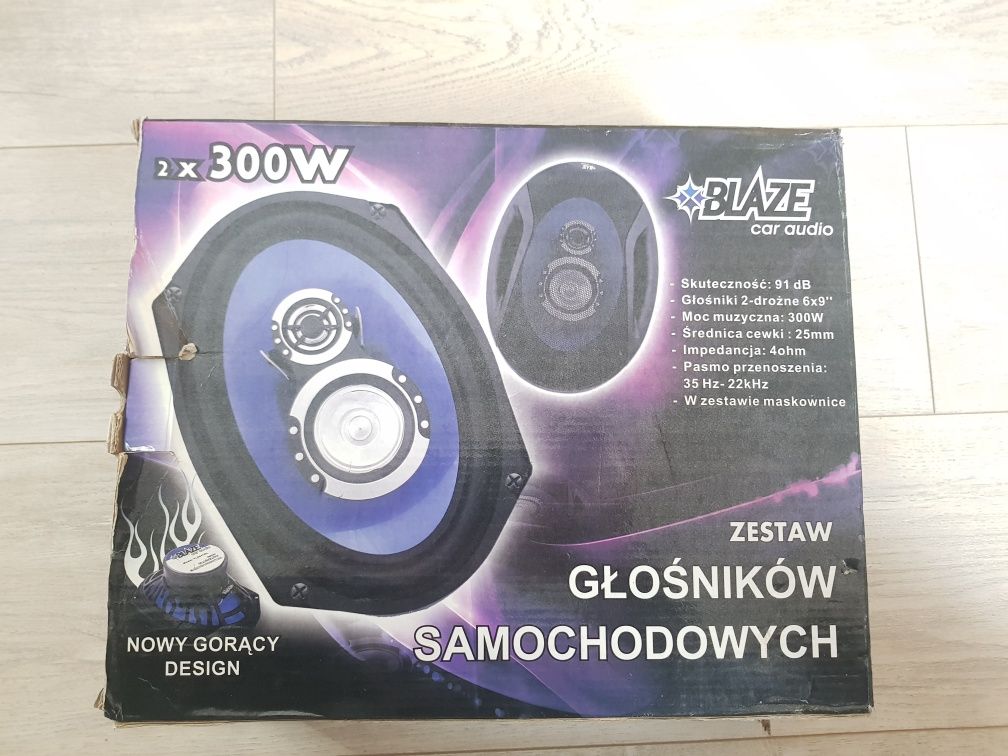 Zestaw głośników samochodpwuch 2x 300w 6x9