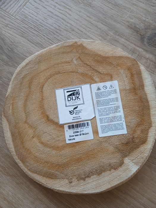 Naturalny okrągły plaster drewna pod stroik świąteczny podkładka drewn