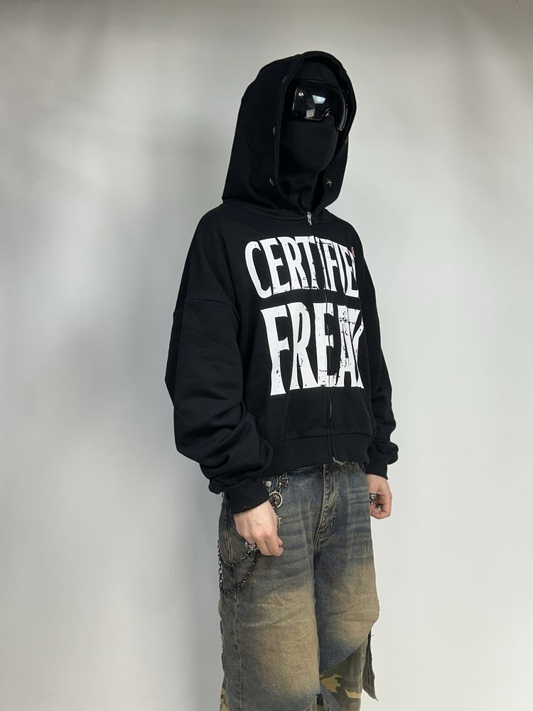 Project GRAILZ G/R gr cetified freak кофта худи черная зипка худі зіп