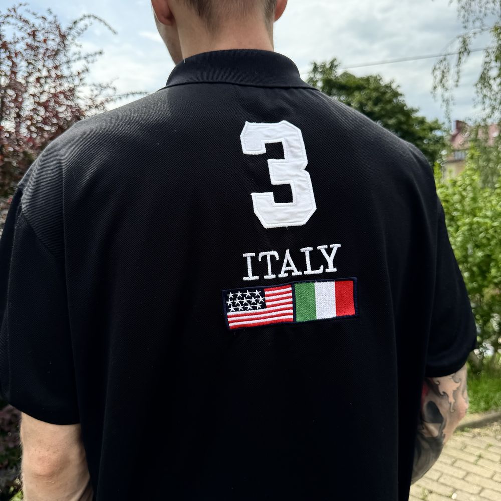 Оригінальна вінтажна футболка polo ralph lauren italia
