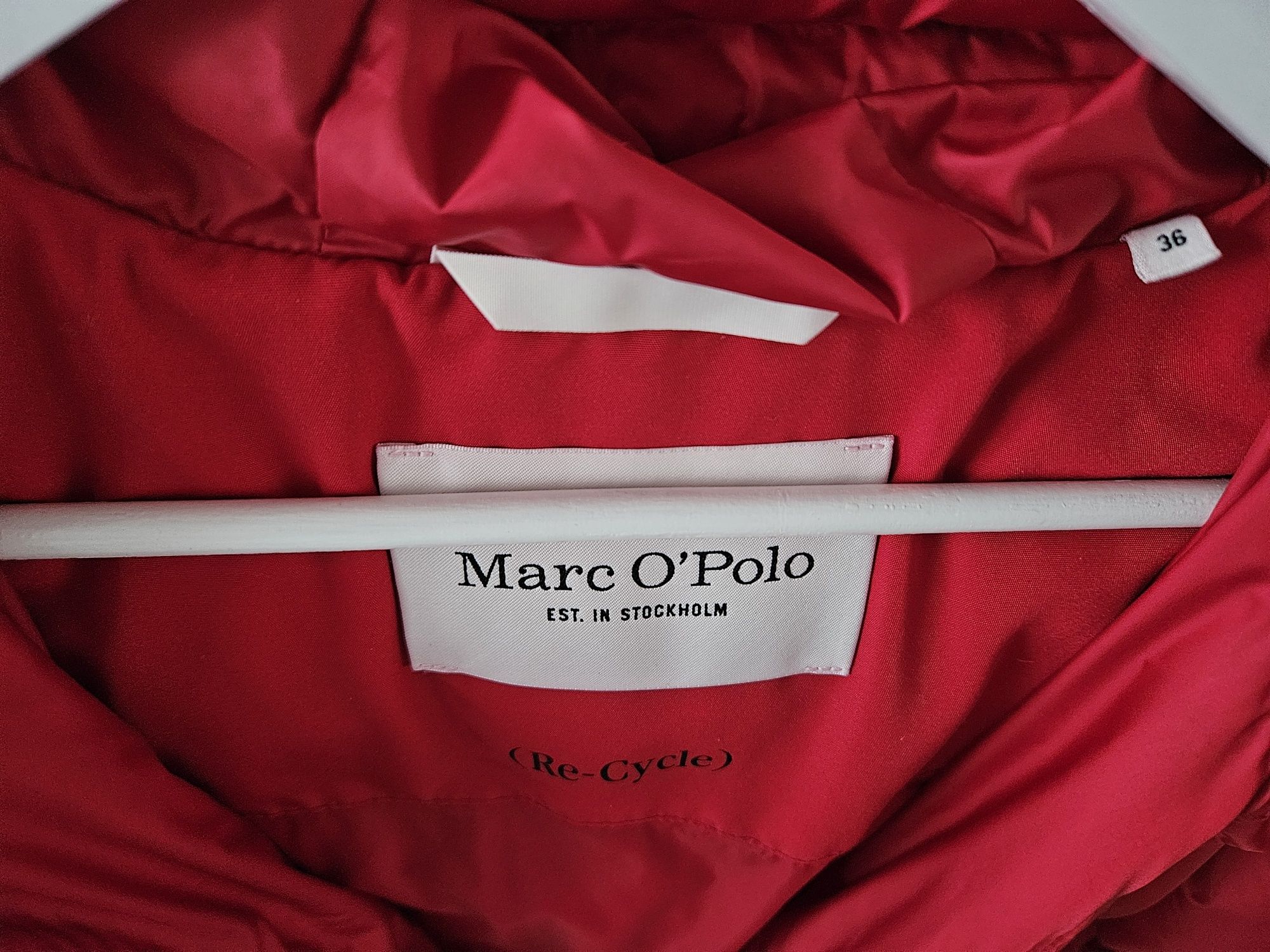 Kurtka puchowa 36 Marc O'Polo 70% puch czerwona płaszcz puchowy damski