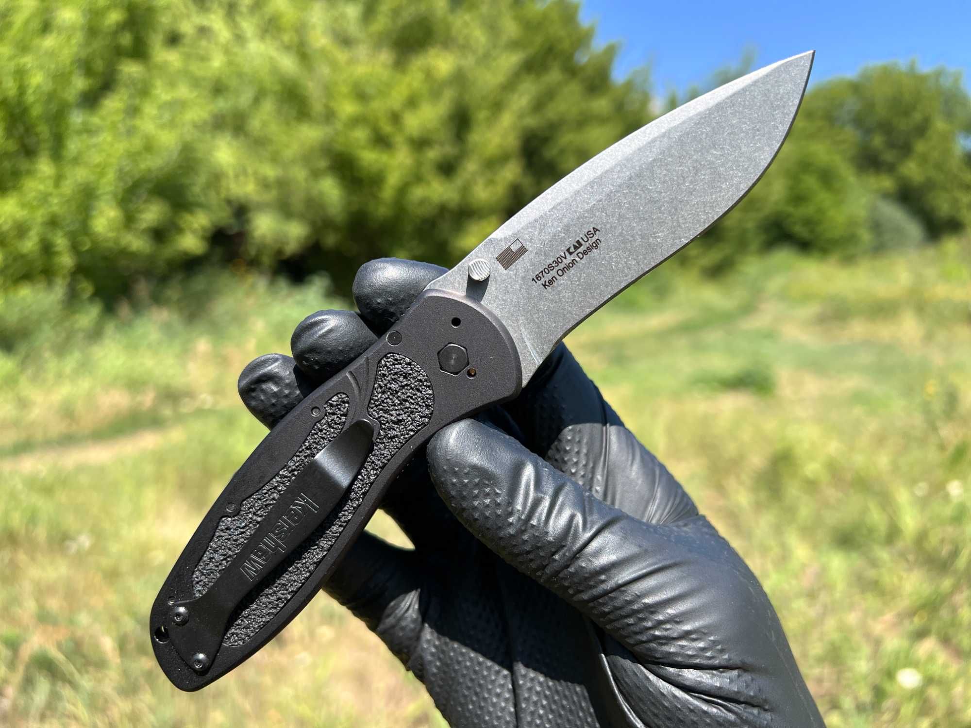 Складний ніж Kershaw Blur Stonewash CPM S30V, оригінальний