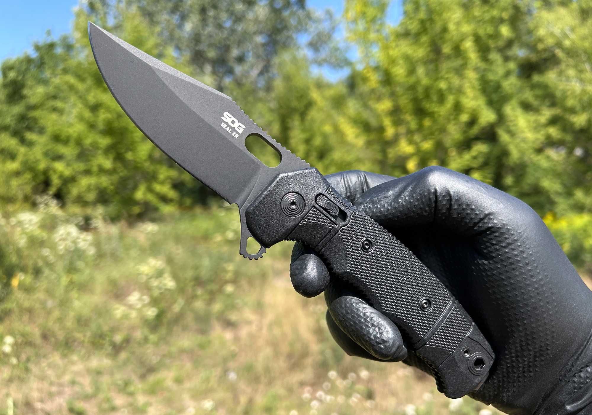 Складний ніж SOG Seal XR Flipper XR-Lock Black Cerakote S35VN