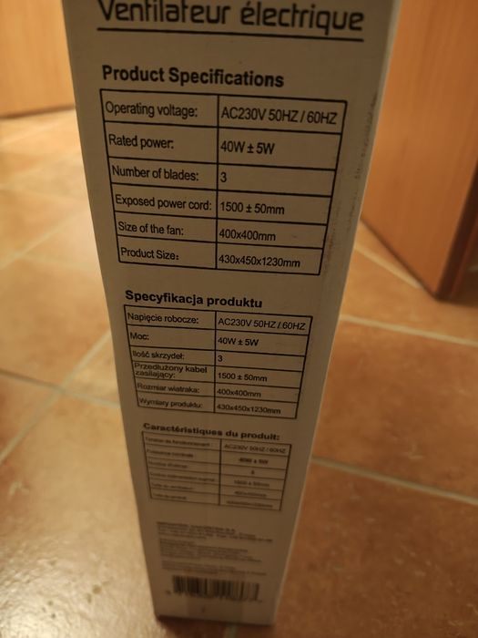 Wentylator elektryczny Blupop